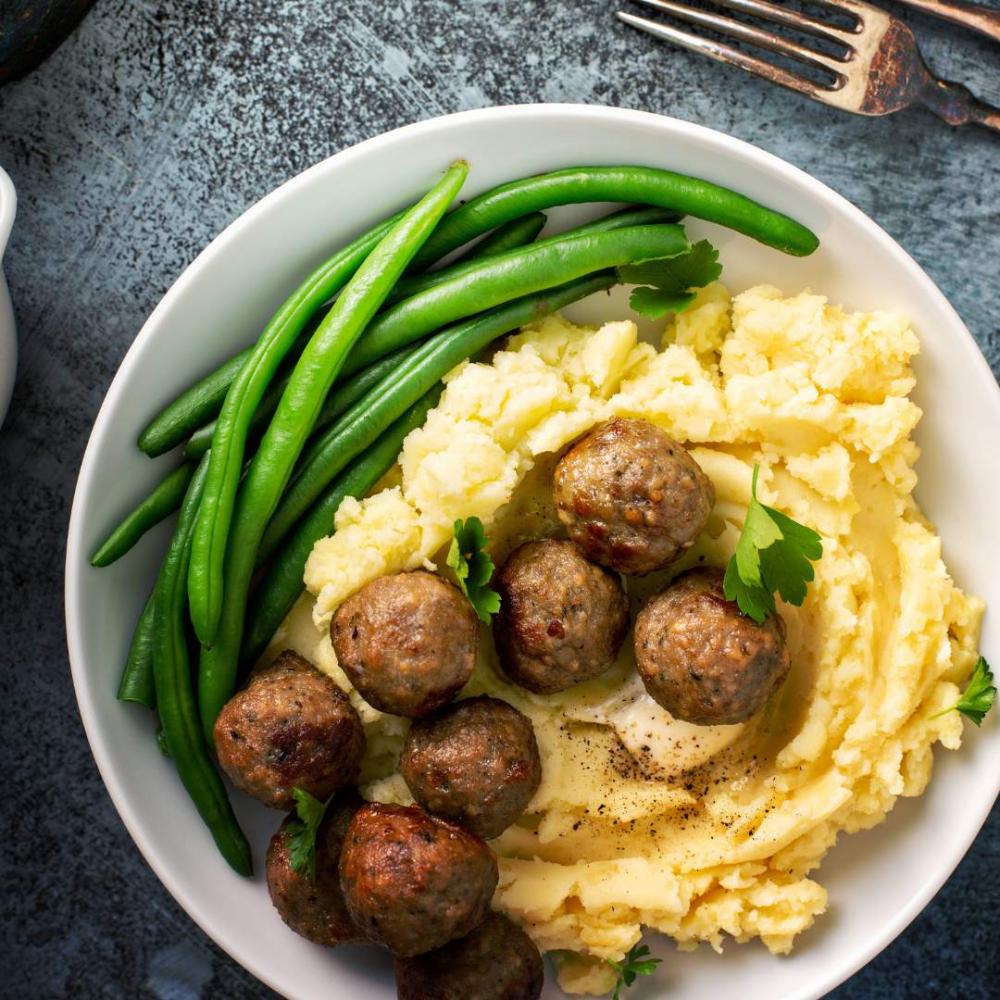 Swedish meatballs with ceamy mash